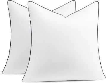 puredown 18x18 Pillow Inserts Set of 2, Fluffy Overfilled Down Alternative Decorative Pillows, Soft Plush Throw Pillows for Couch, Sofa