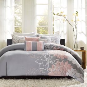 King/Cal King 6 Piece Printed Duvet Cover Set