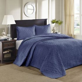 Reversible Quilt Set Navy Full/Queen